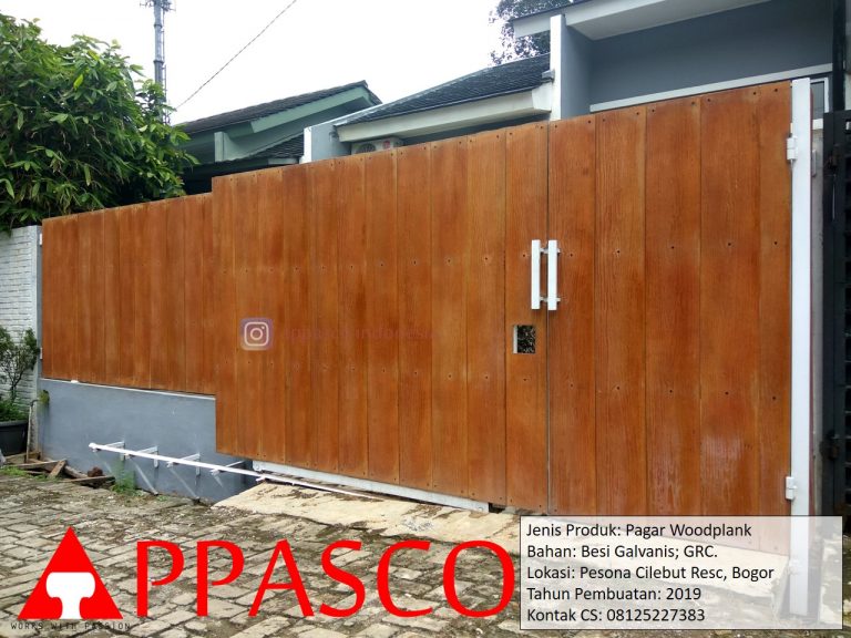 Pagar Woodplank GRC Galvanis di Pesona Cilebut Residence