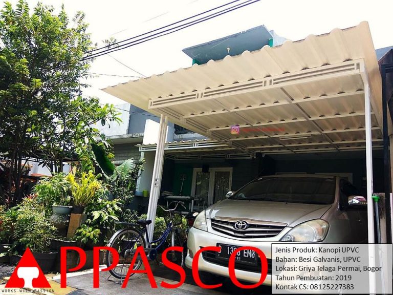 Kanopi UPVC Galvanis di Griya Telaga Permai