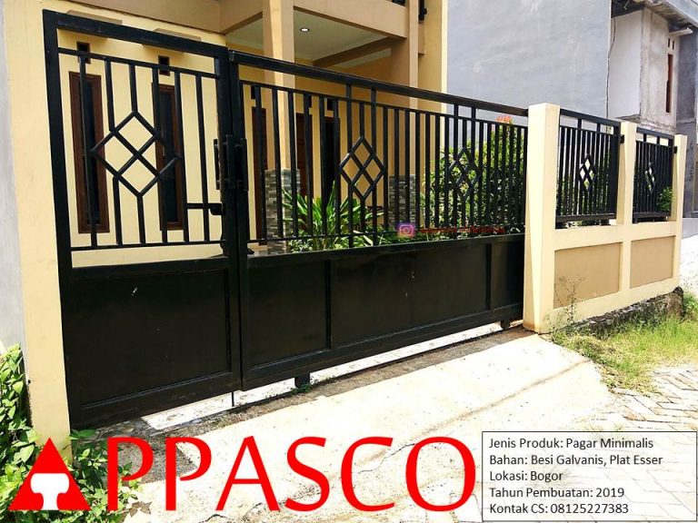 Pagar Besi Plat Esser Minimalis di Bogor