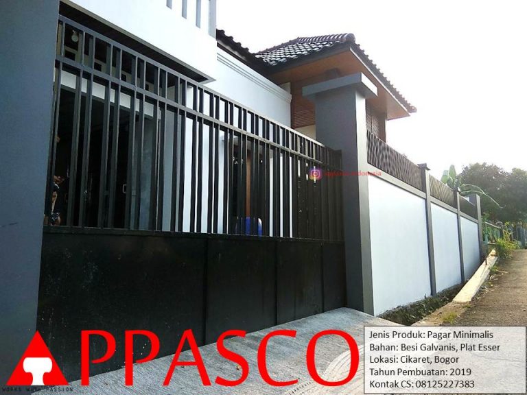 Pagar Minimalis Plat Esser di Cikaret