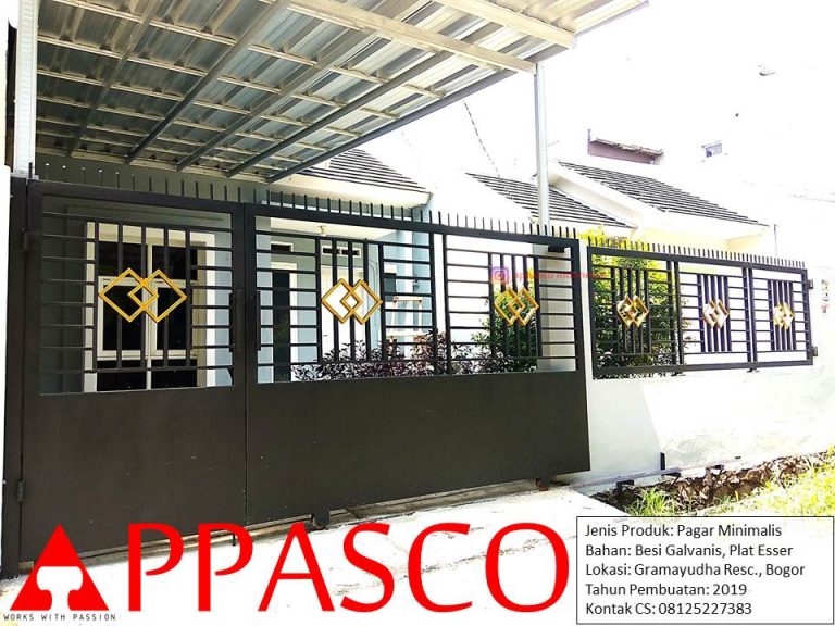 Pagar Minimalis Plat Esser di Gramayudha Residence