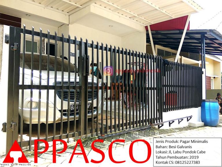 Pagar Minimalis Vertikal di Pondok Cabe