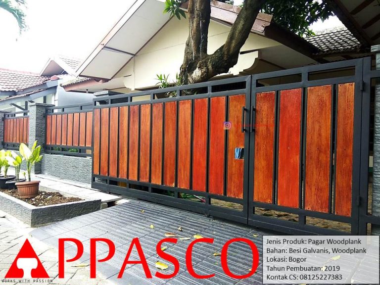 Pagar Woodplank Galvanis di Bogor