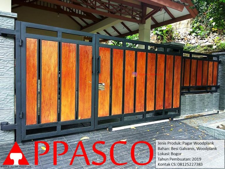 Pagar Woodplank Minimalis Klasik di Bogor