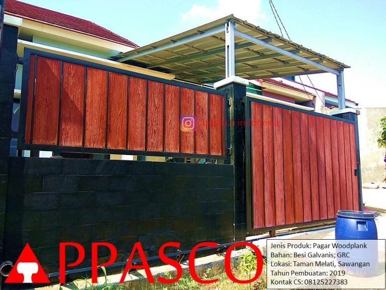 Pagar Woodplank di Taman Melati Sawangan