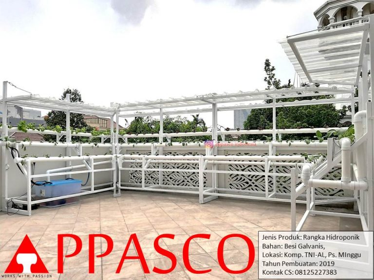 Rangka Hidroponik Besi Galvanis di Pasar Minggu
