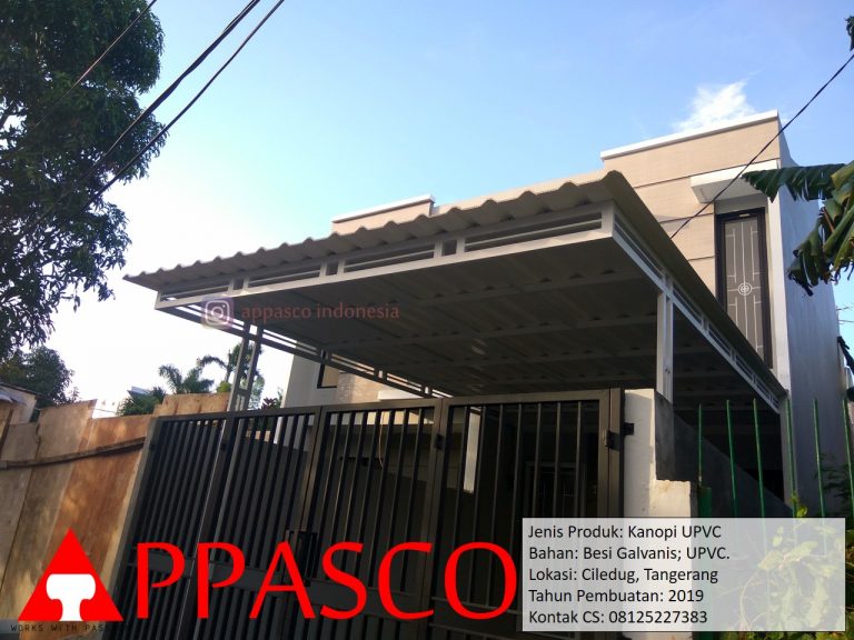 Kanopi Minimalis UPVC di Ciledug Tangerang