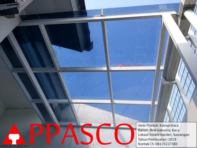 Kanopi Kaca Transparan di Insani Garden Sawangan