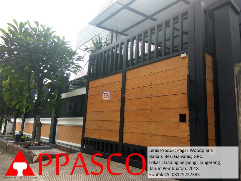 Pagar Lipat Woodplank di Garding Serpong Tangerang