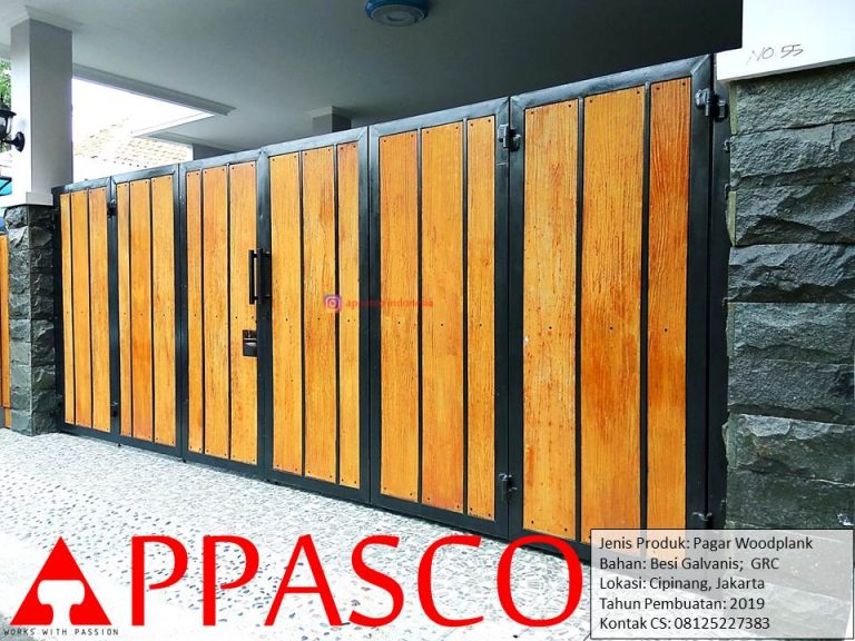 Pagar Klasik Woodplank GRC di Cipinang