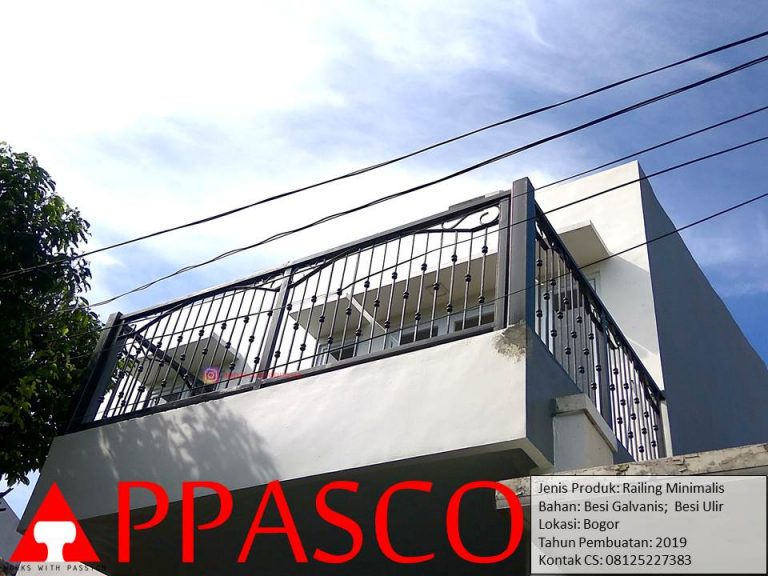 Railing Balkon Minimalis Besi Galvanis dan Ulir di Bogor