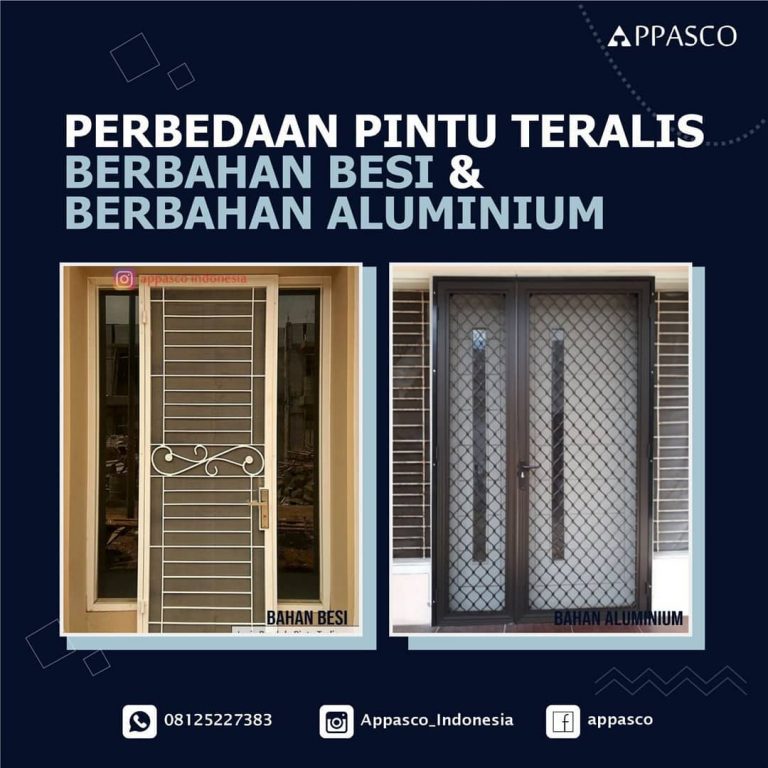 Perbedaan Pintu Teralis Besi dan Pintu Teralis Aluminium