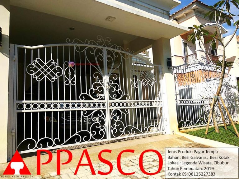 Pagar Klasik Tempa Keren Besi Galvanis dan Kotak di Legenda Wisata Cibubur