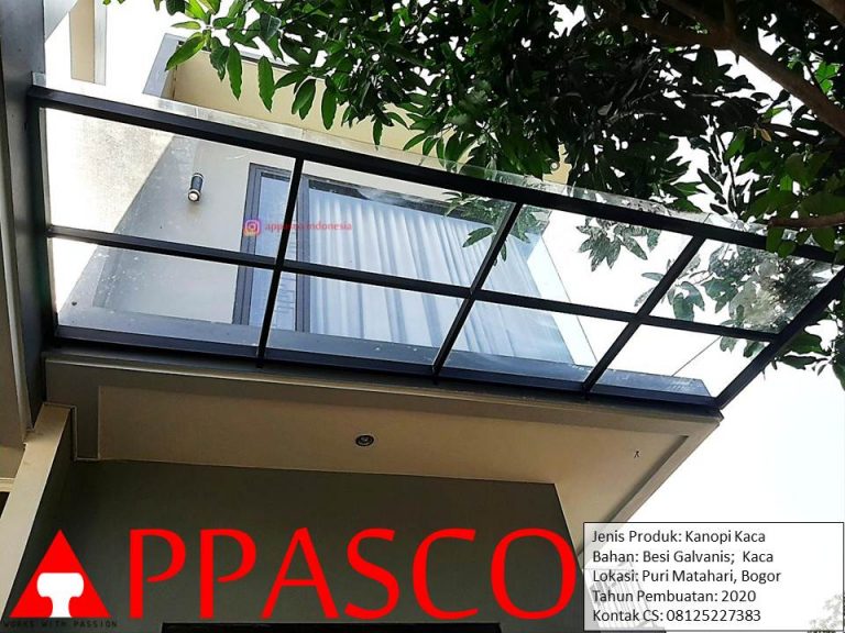 Kanopi Kaca Teras Rumah Asri di Puri Matahari Bogor