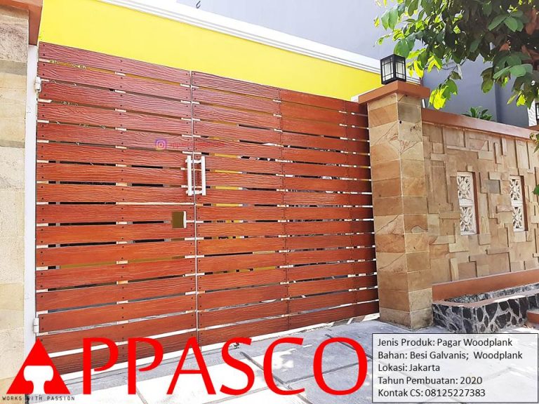 Pagar Minimalis Modern Model Klasik Woodplank  di Jakarta
